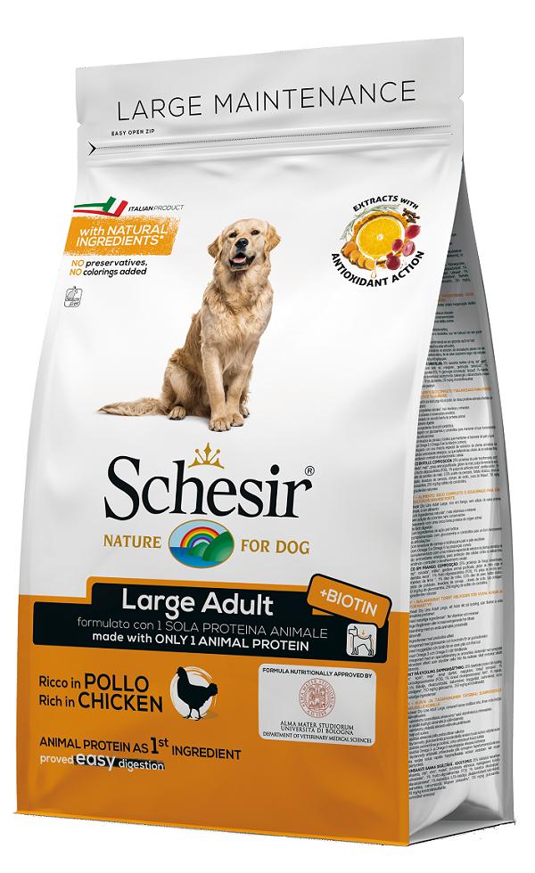 Schesir Dog Large Adult Chicken КУРКА монопротеїновий сухий корм для собак великих порід 12 кг (54465)